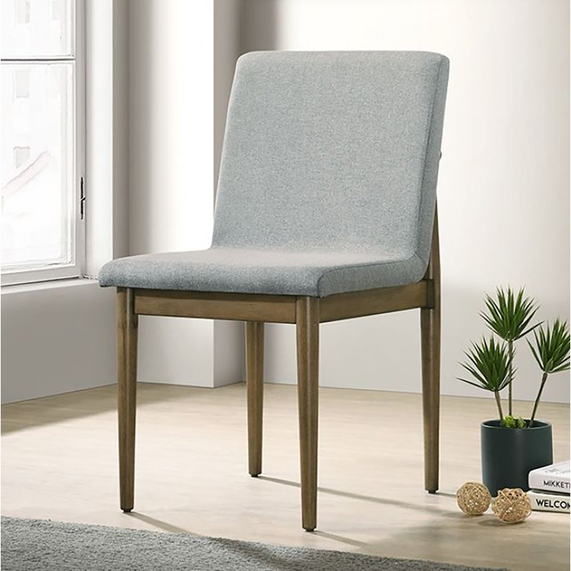 Chaise d'appoint rembourrée en gris clair