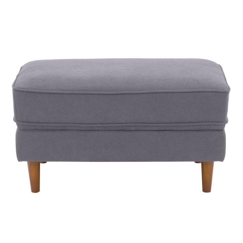 Repose-pieds standard Auxence, Polyester gris clair