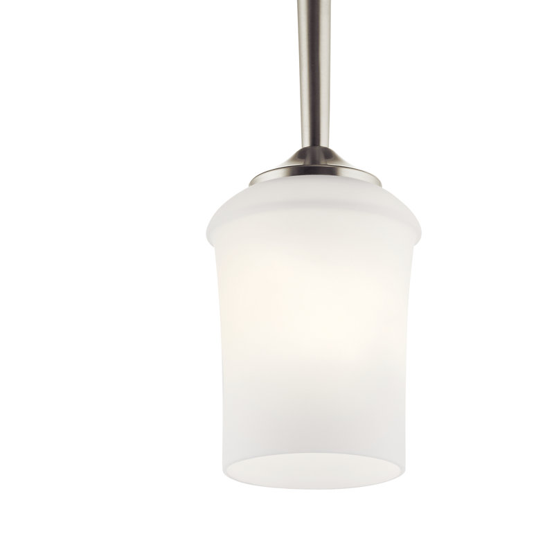 Luminaire suspendu cylindrique à 1 lumière Bergstrom, Nickel brossé