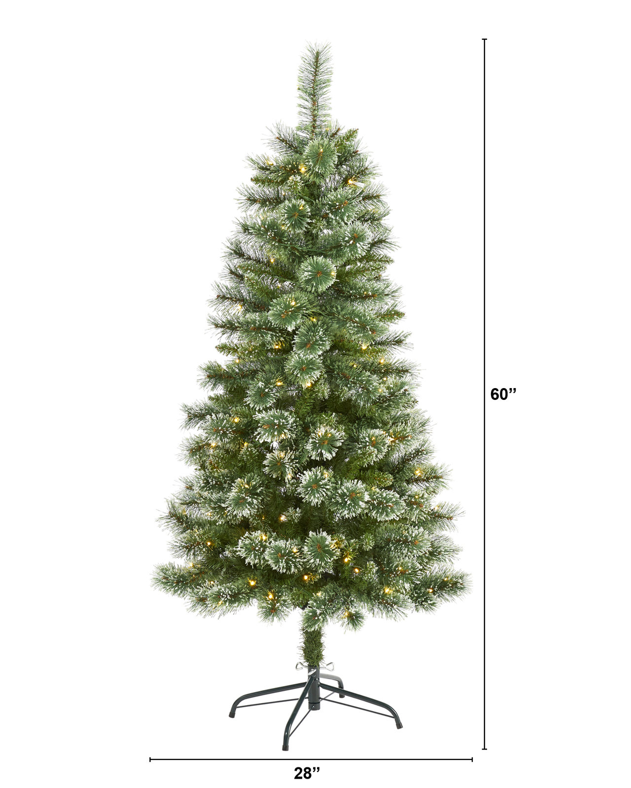 Lighted Artificial Christmas Tree, 5' H