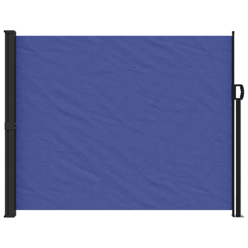 Retractable Side Awning, 160cm H x 600cm W, Blue