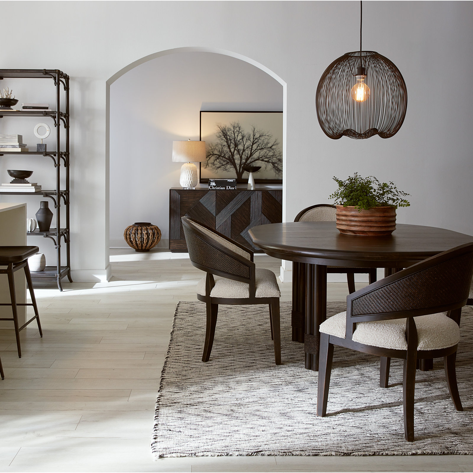 Retreat 54" Extendable Dining Table, Black Sand