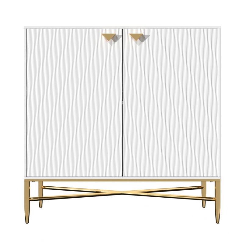 2-Door Storage Accent Cabinet, White