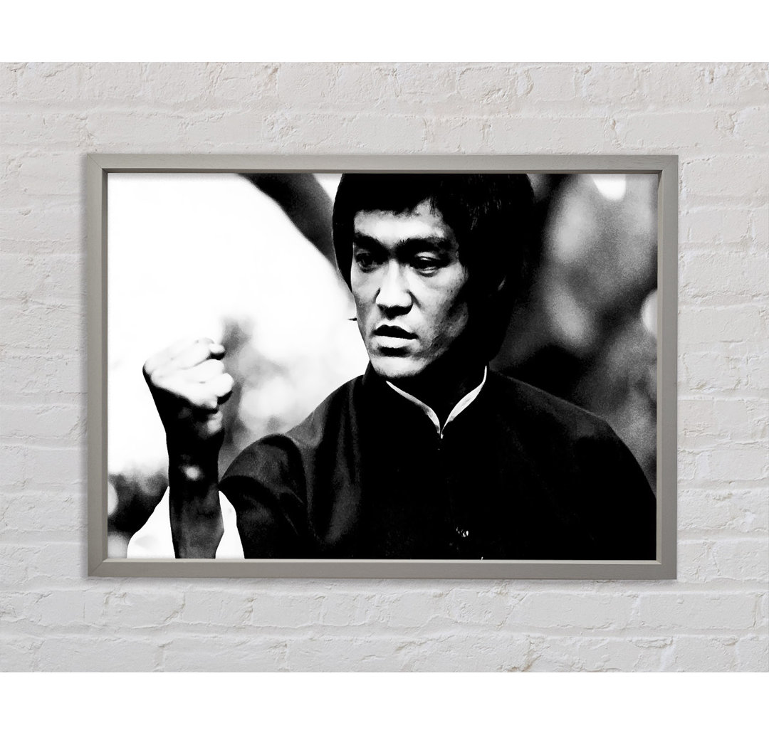 Bruce Lee Power Of One - Einzelner Bilderrahmen Kunstdrucke auf Leinwand