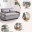 Réglable en gris pour une détente accrue avec 2 coussins, des espaces de rangement et une décoration de salon-2138287663