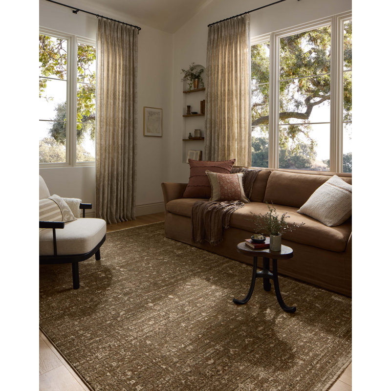 Loloi Haywood Sage / Brown Area Rug, Rectangle 2'3" x 3'11"