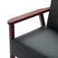  Fauteuil d'appoint en bois noir Pu