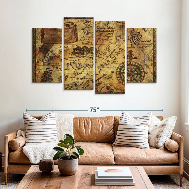 Aliaz Treasure Map, 42'' H x 68'' W