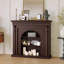 Foyer autoportant en bois massif Nut-Brown