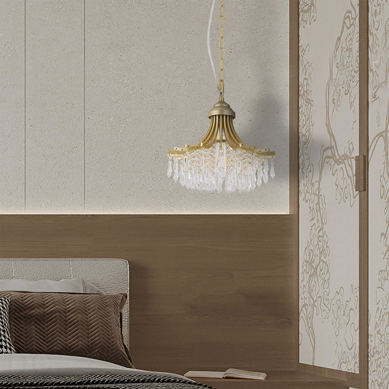Lustre suspendu en forme de ventilateur 11,75 "Dia X 10" H