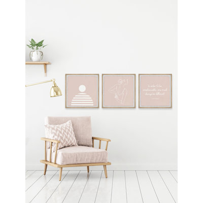 Always Be Different - 3 Piece Single Picture Frame Painting Set