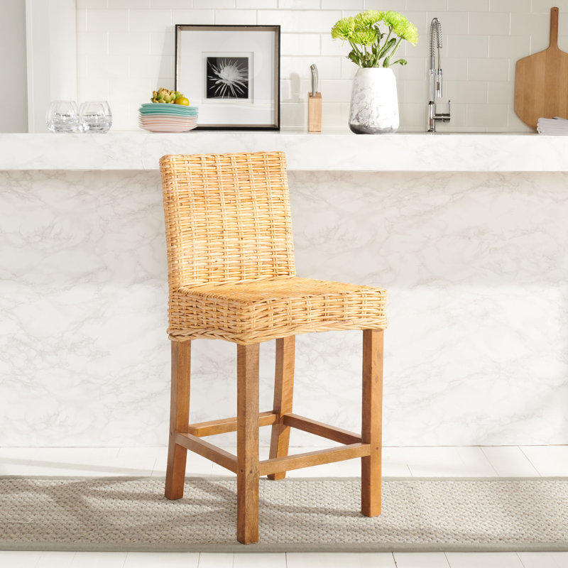 Normandie Bar & Counter Stool, Natural, Counter Stool (24” Seat Height)