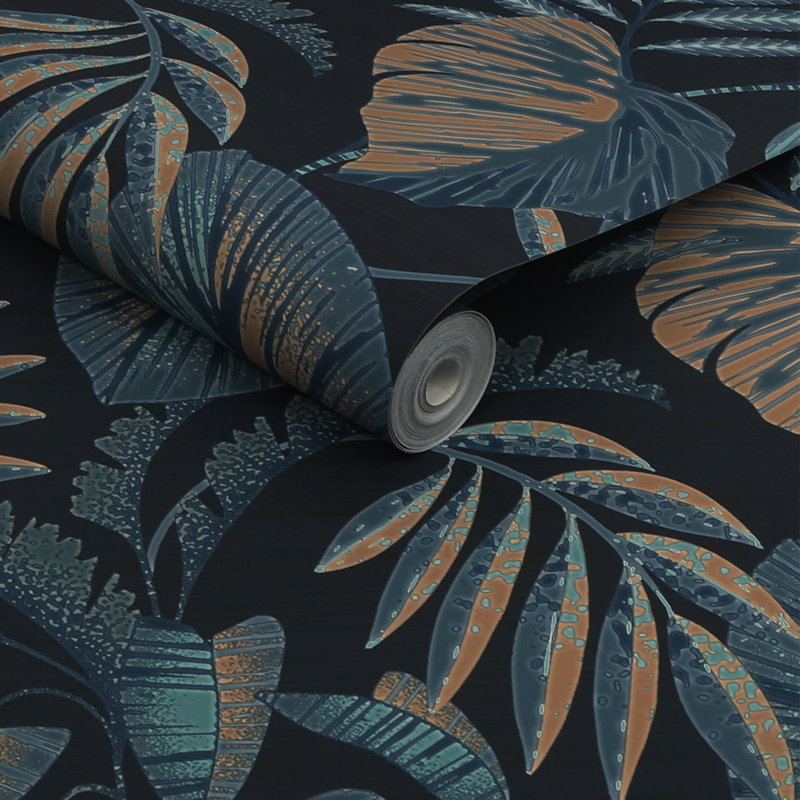 Wallpaper Double Roll, Navy Blue
