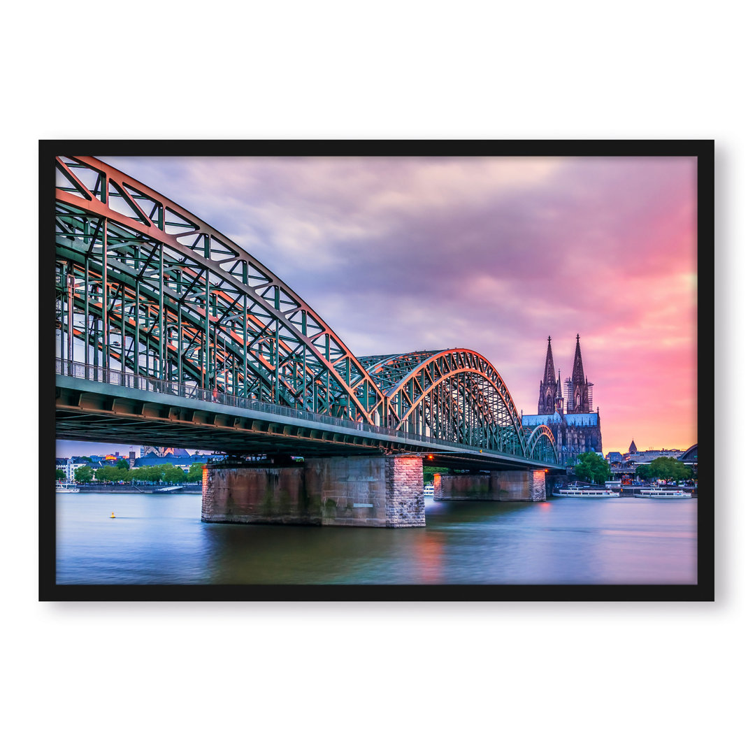 Gerahmtes Poster Hohenzollernbrücke in Köln