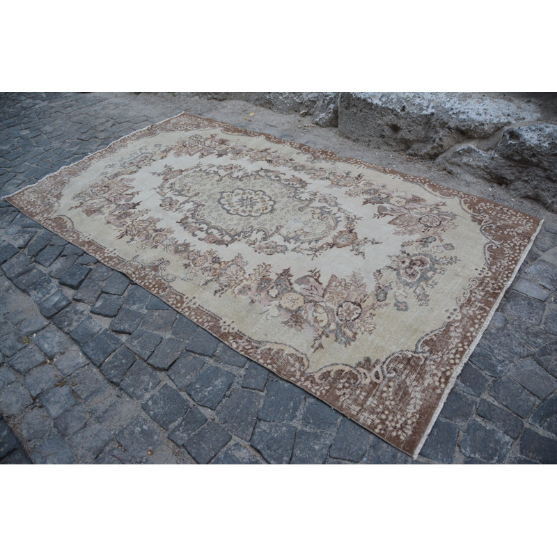 Vintage Rug, Brown Kitchen Rug, Moroccan Rugs, 5x9 ft Large Rug, Oriental Rugs, Turkish Rug