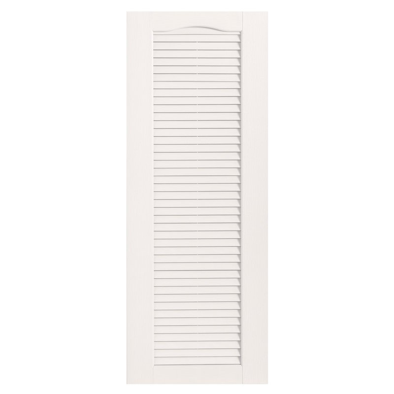 Paire de volets à persiennes cathédrale style pleine longueur ouverts, Peut être peint, 18 po, 72 po