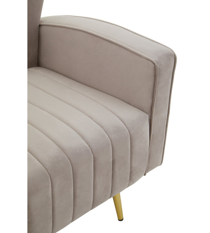 Velvet Armchair, Tan