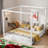 Canopy Bed,Platform Bed with Support Legs,Bed Frame-1553511778-1553511773