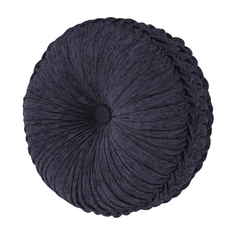 Coussin décoratif ronde WOODSTOCK, Indigo