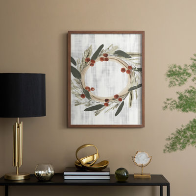 «Christmas Holiday Art» CCXCVI, reproduction encadrée - bois massif