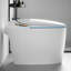 Bidet de toilette moderne et moderne, siège à ouverture / fermeture automatique, chasse d'eau 1,28, affichage à DEL, nuit, séchoir à air chaud, salle de bain avec plusieurs modes de lavage, unité en porcelaine blanche-121633604