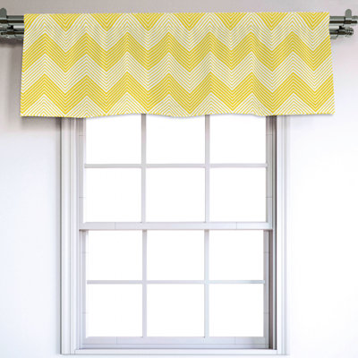 Sateen Chevron Ruffled Window Valance