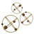 Obitz Deco Balls - Set of 3 - Brown, Gold