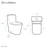 Concorde One-Piece Square Toilet