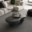 Table basse de 47 pouces en forme de nuage avec 3 pieds sphériques, spacieuse et élégante pour les salons modernes-2137893782-2137893781-2137893771