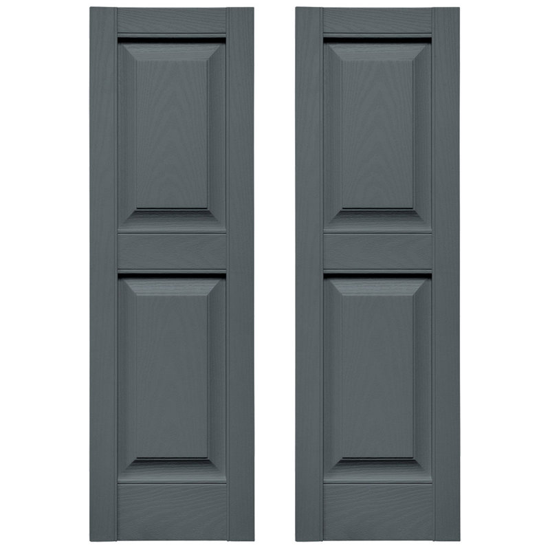 Builders Edge, deux panneaux égaux standards, volet à panneau surélevé simple, 12 po, 80 po, Tempête de nuages
