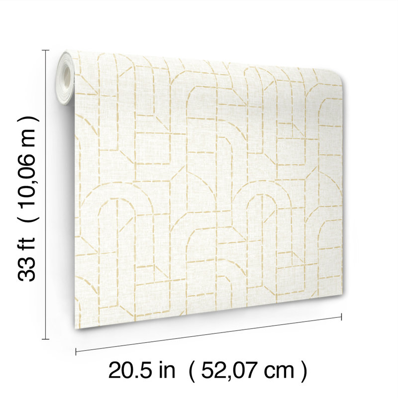 Integrity Arched Outlines Wallpaper, Yellow