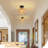 8.7 Inch Mini Rattan Light Fixtures Ceiling Boho Light Fixtures Wicker Ceiling Light Hand Woven Ceiling Light Fixtures Flush Mount Ceiling Light With Woven Shade For Hallway Bedroom