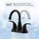 Centerset 2-Handle High Arc Bathroom Faucet with Drain Assembly