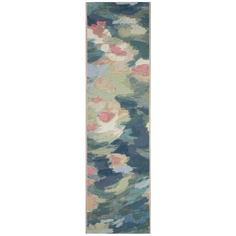 Joub Abstract Indoor / Outdoor Rug, Runner 1'11" x 7'6"