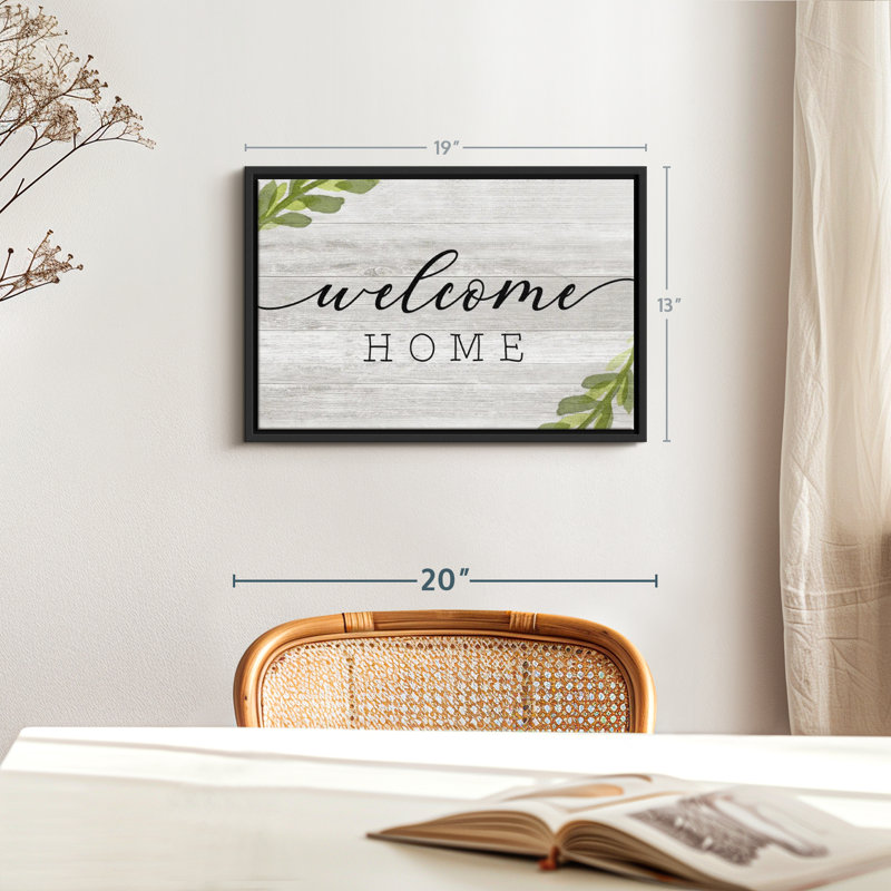 «Rustic Welcome Home», H 13 po x l 19 po