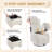 Upholstered Swivel Glider, Gliding Rocker Chair for Nursery Room Living Room-104470381
