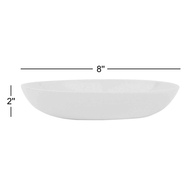 Canvas Home Shell Bisque Porcelain Pasta Bowl 20oz, Indigo