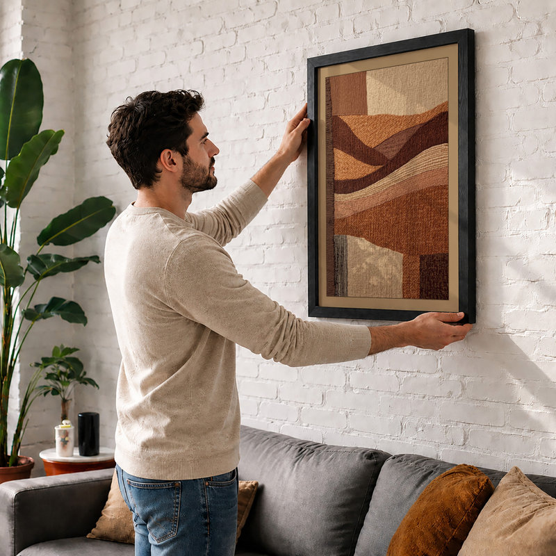 Warm Geometry Abstract - Framed Print, Unframed, A3 - 42.0 x 29.7 cm