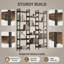 140cm H x 158cm W Metal Bookcase