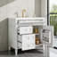 Meuble-lavabo moderne 36 po avec lavabo en céramique, tiroir coulissant et porte d'armoire, pieds romains, 2 tiroirs, capacité de 300 lb, robinet central de 4 po-775940102