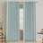 Linen Curtains for Living Room 2 Panels Back Tab Loop Pocket Textured Light Filtering Semi Sheer Rustic Farmhouse Boho Curtain for Bedroom , Cloud Blue-16304802-16304814