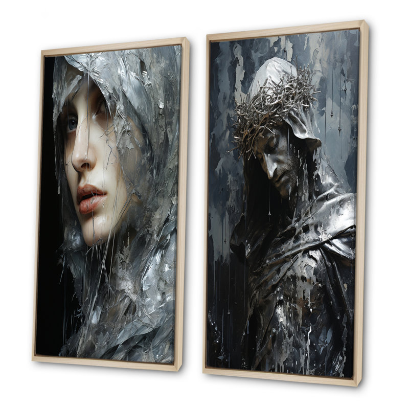 Christianisme Judas Silver Shadows - Christianity, ensemble de 2 impressions sur toile, H 28 po x l 25 po
