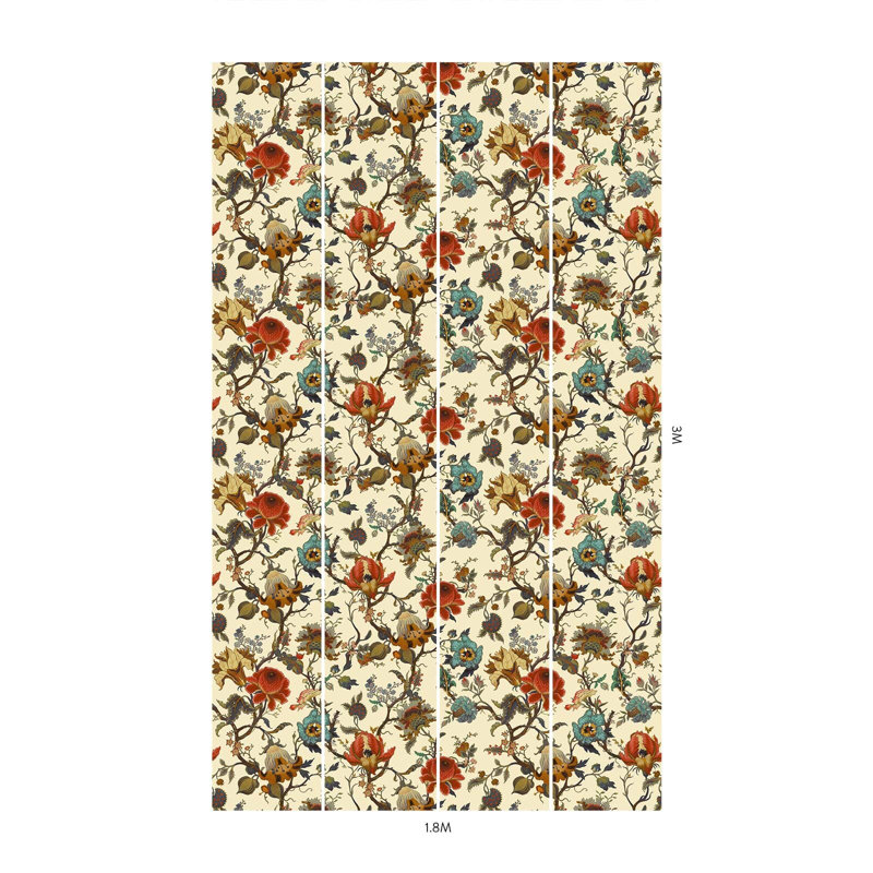 Artemis 9.84' L x 70.8" W Wallpaper Roll, Ecru