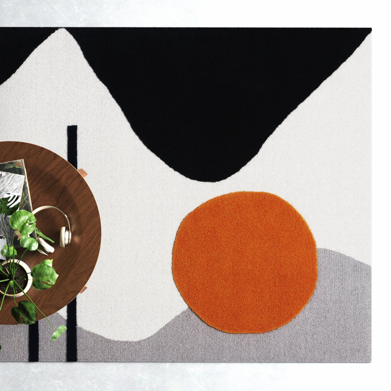 Felipe Handmade Wool Gray/Black Rug, Rectangle 8' x 10'