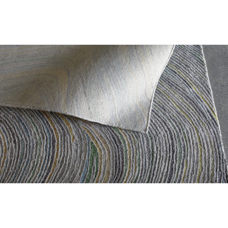 Rapids Hand Tufted PET Indoor/Outdoor Rug in Gray/Multi, Rectangle 9' x 13'