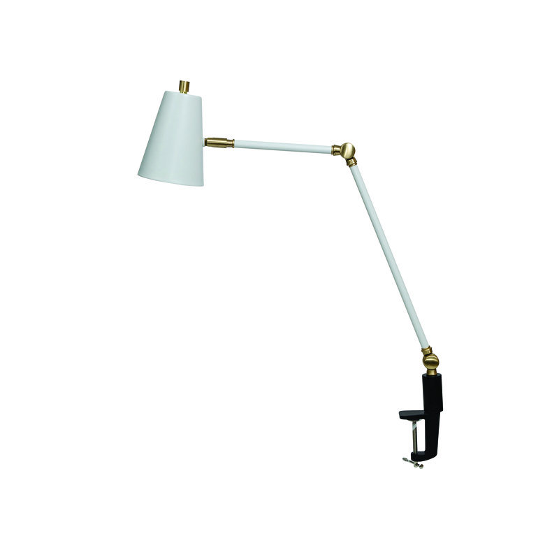 Aria Metal Clip On Lamp, White