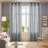 Farmhouse Boho Faux Linen Semi Sheer Textured Curtains (Set of 2)-1219268618-1219268608