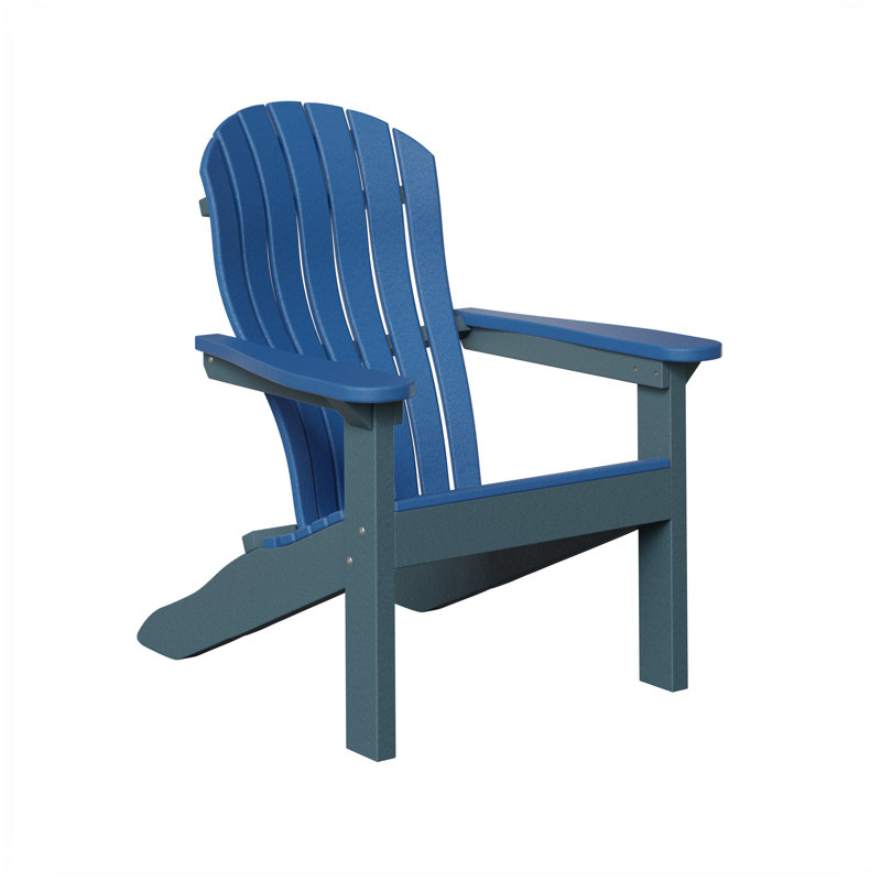 Berlin Gardens Contour Adirondack Chair, Pacific Blue with Slate