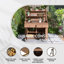 Banc de jardin en pot de 65 po de hauteur, avec tablette de rangement, tiroir et armoire, 2 dispositifs anti-chute, facile à installer