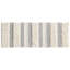 Tapis de bain tissé à rayures 22 po x 58 po, velours moyen 0,5 po, lavable à la machine, envers antidérapant, tapis de salle de bain décoratif gris 22 po x 58 po, facile à recouvrir, gris doux, style